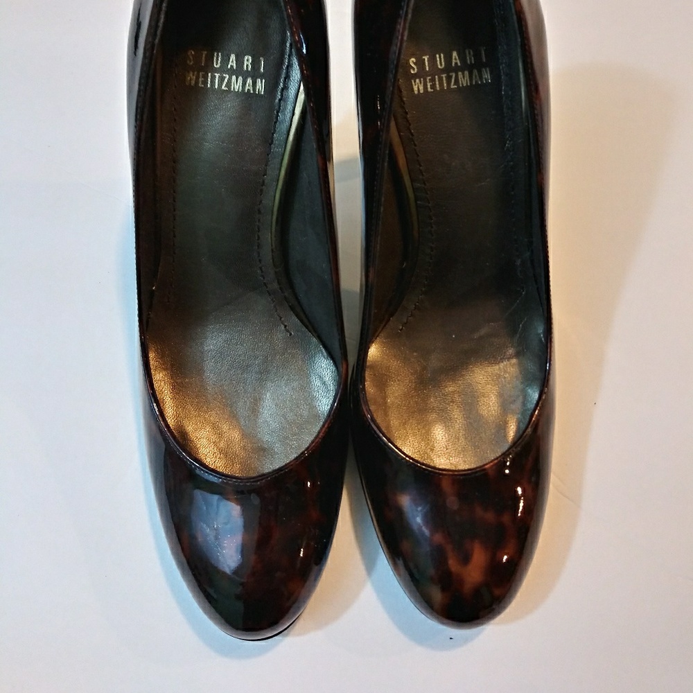 Stuart Weitzman Patent Leopard Heels 6